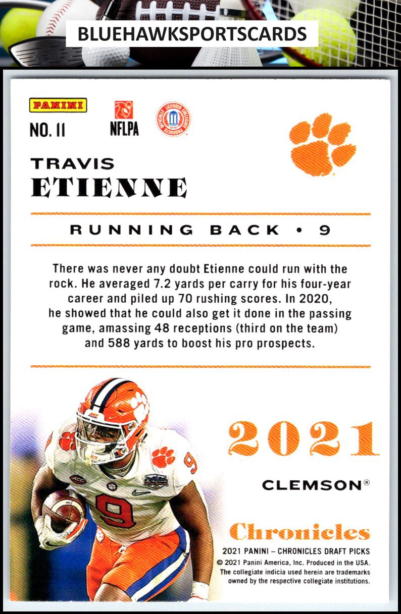 2021 Panini Chronicles Draft Picks #11 Travis Etienne