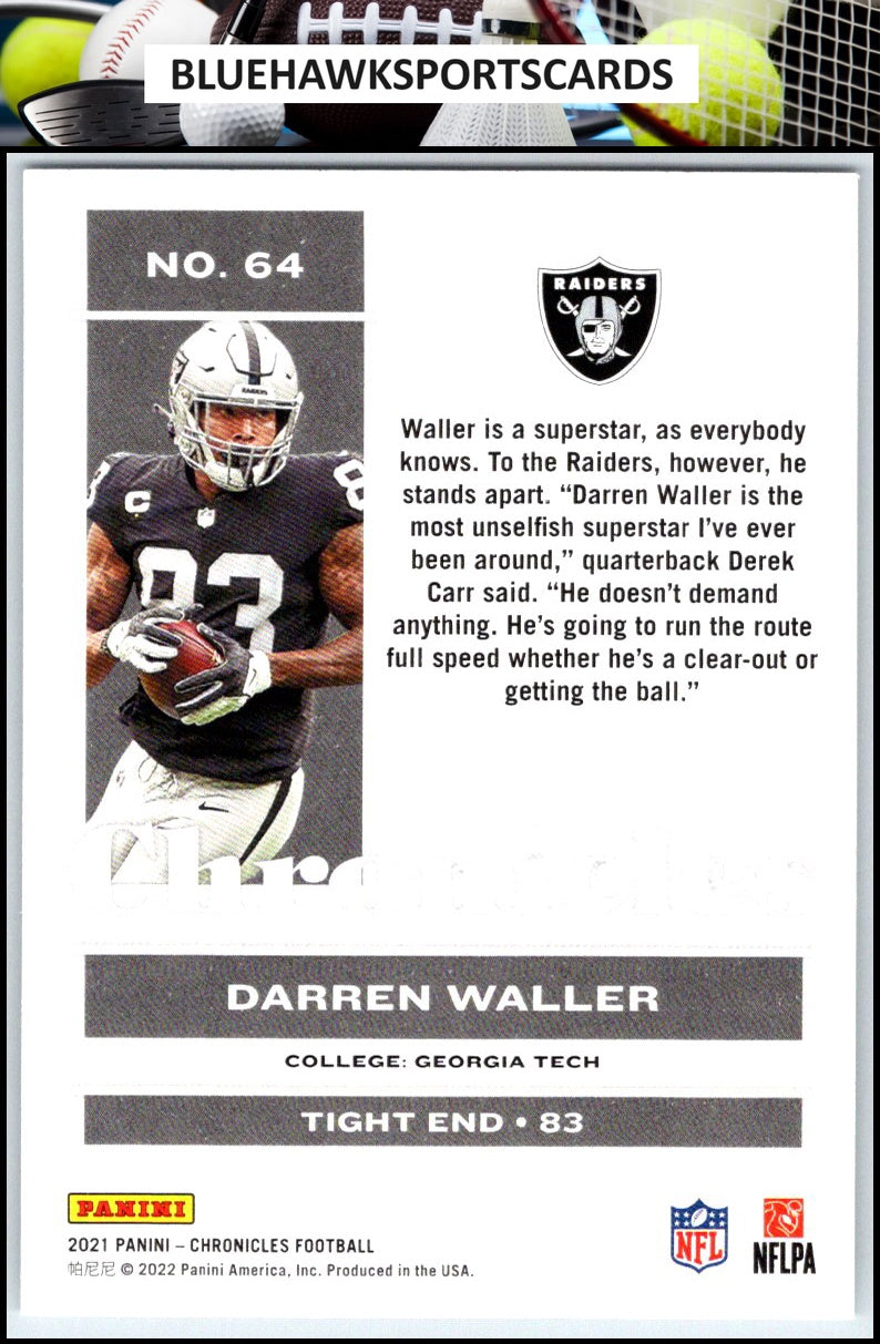 2021 Panini Chronicles #64 Darren Waller