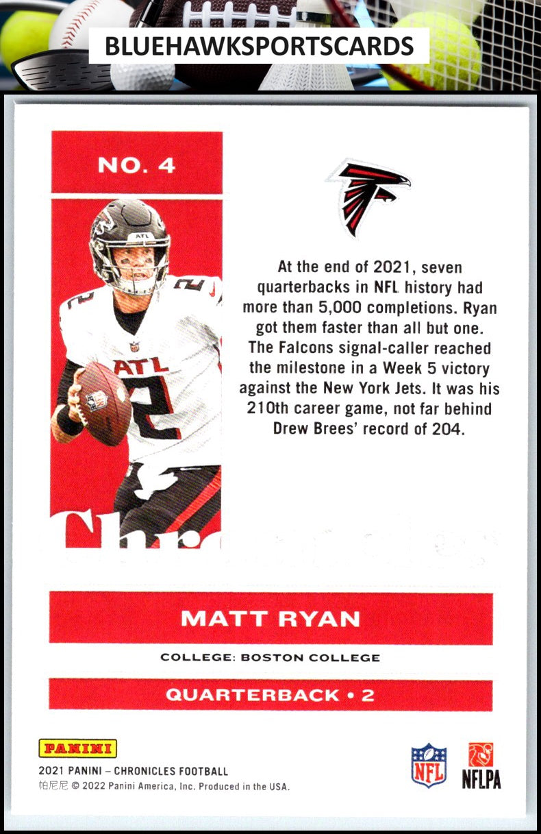 2021 Panini Chronicles #4 Matt Ryan
