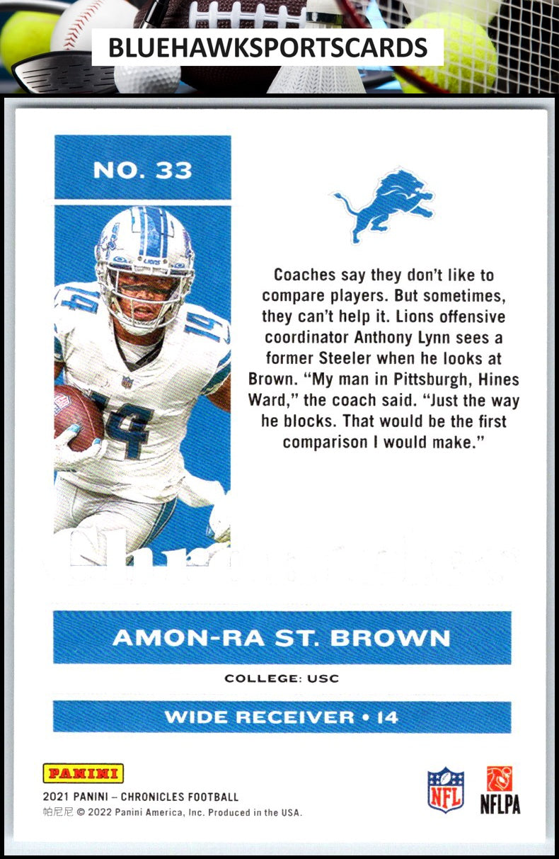 2021 Panini Chronicles #33 Amon-Ra St. Brown