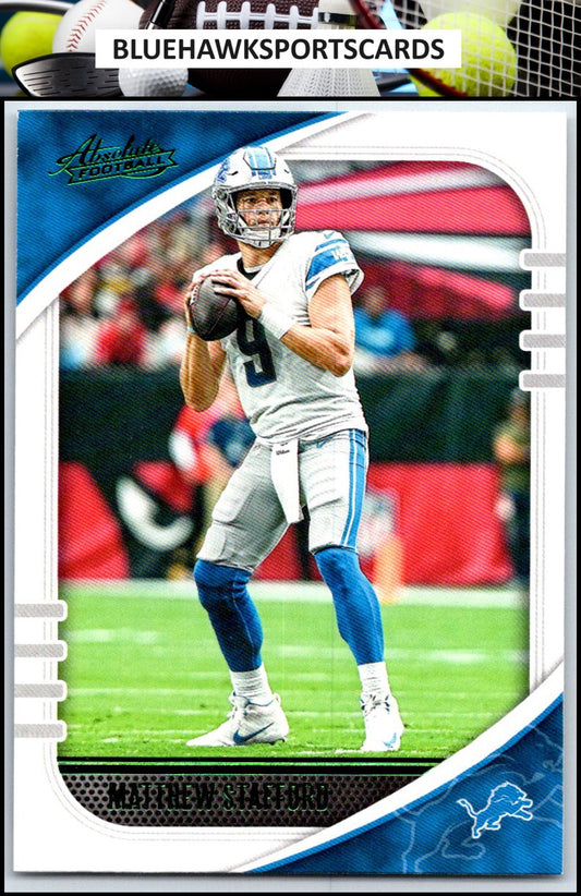 2020 Panini Absolute #8 Matthew Stafford Blue