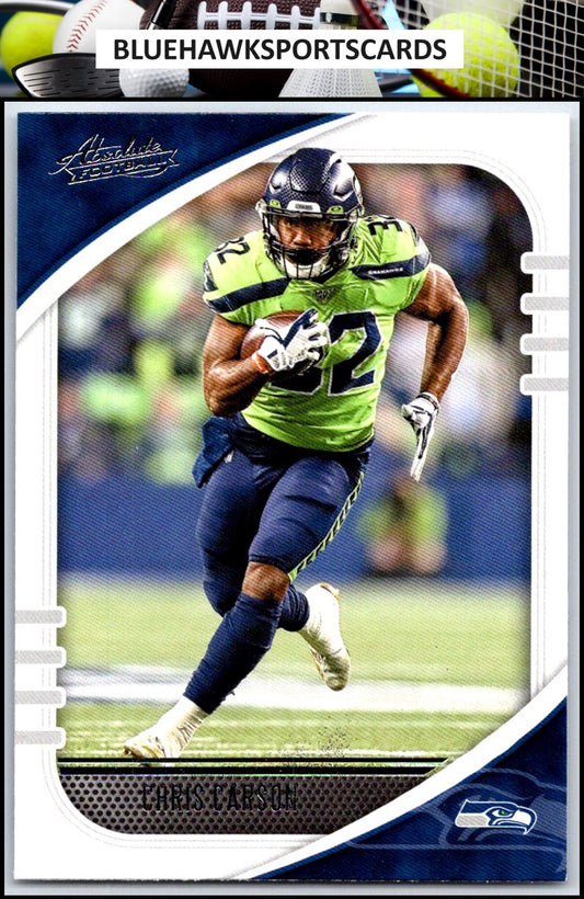 2020 Panini Absolute #82 Chris Carson Green