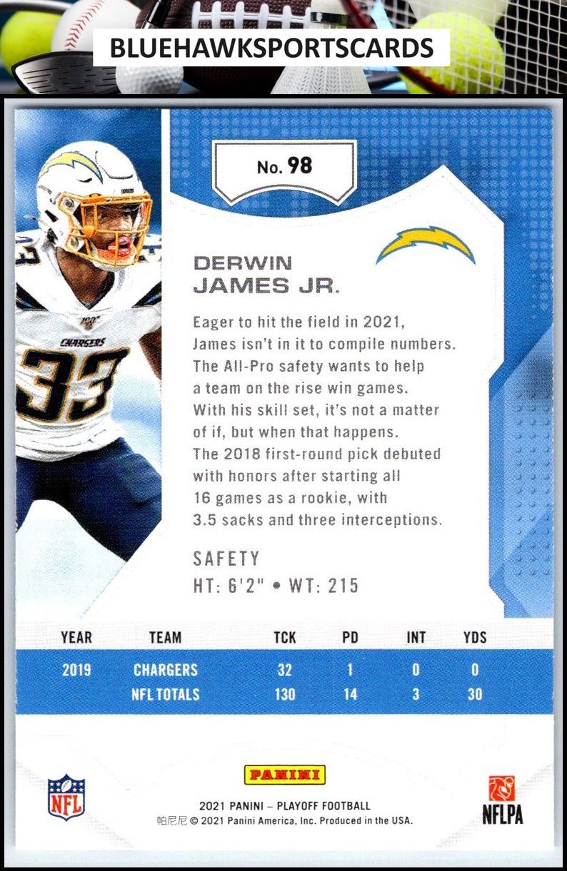 2021 Panini Playoff #98 Derwin James Jr.