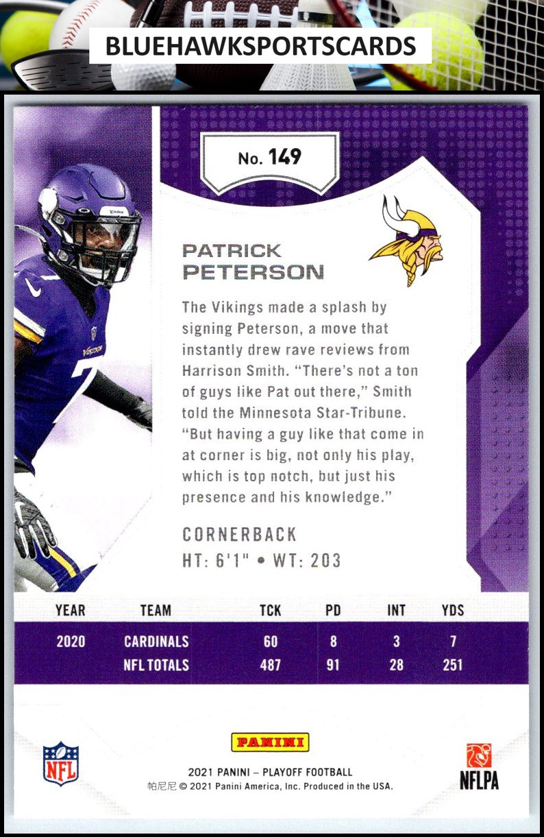 2021 Panini Playoff #149 Patrick Peterson