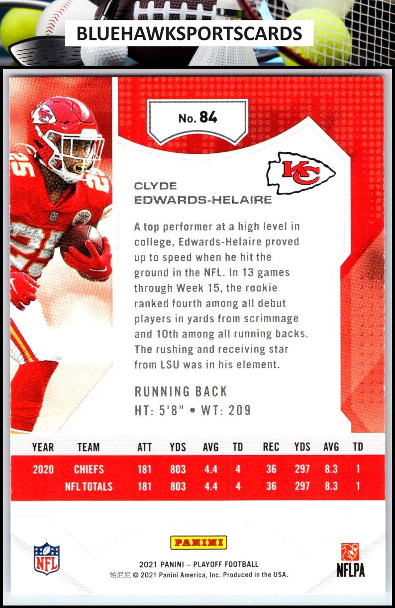 2021 Panini Playoff #84 Clyde Edwards-Helaire