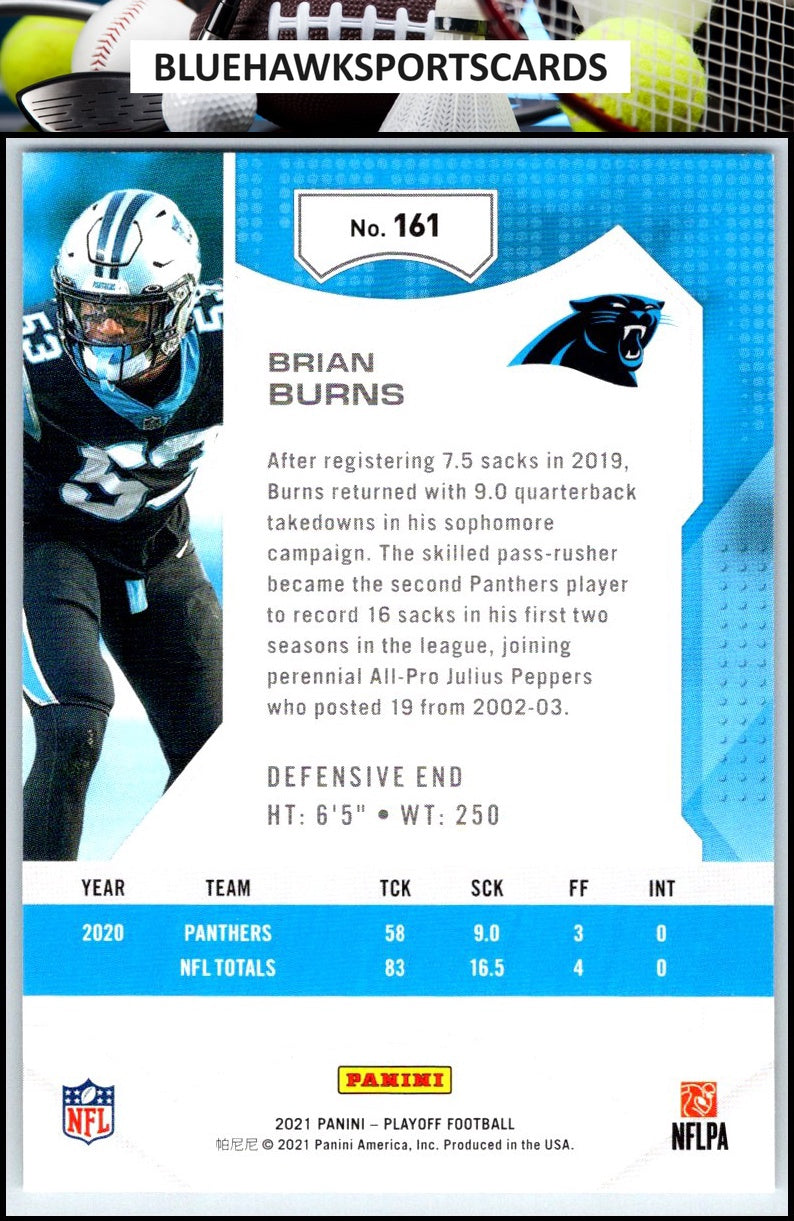 2021 Panini Playoff #161 Brian Burns