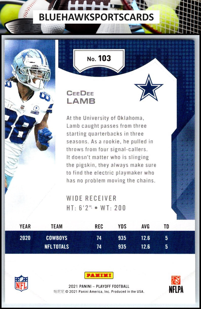 2021 Panini Playoff #103 CeeDee Lamb