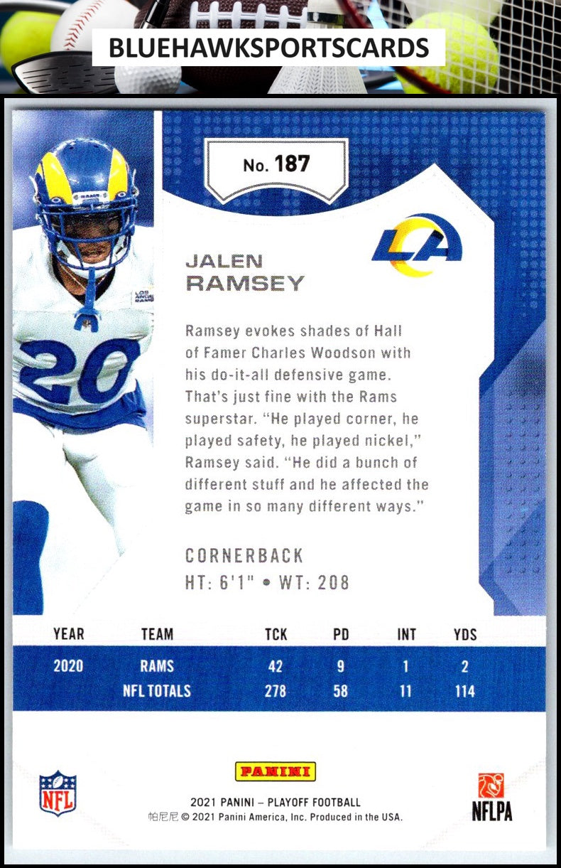 2021 Panini Playoff #187 Jalen Ramsey