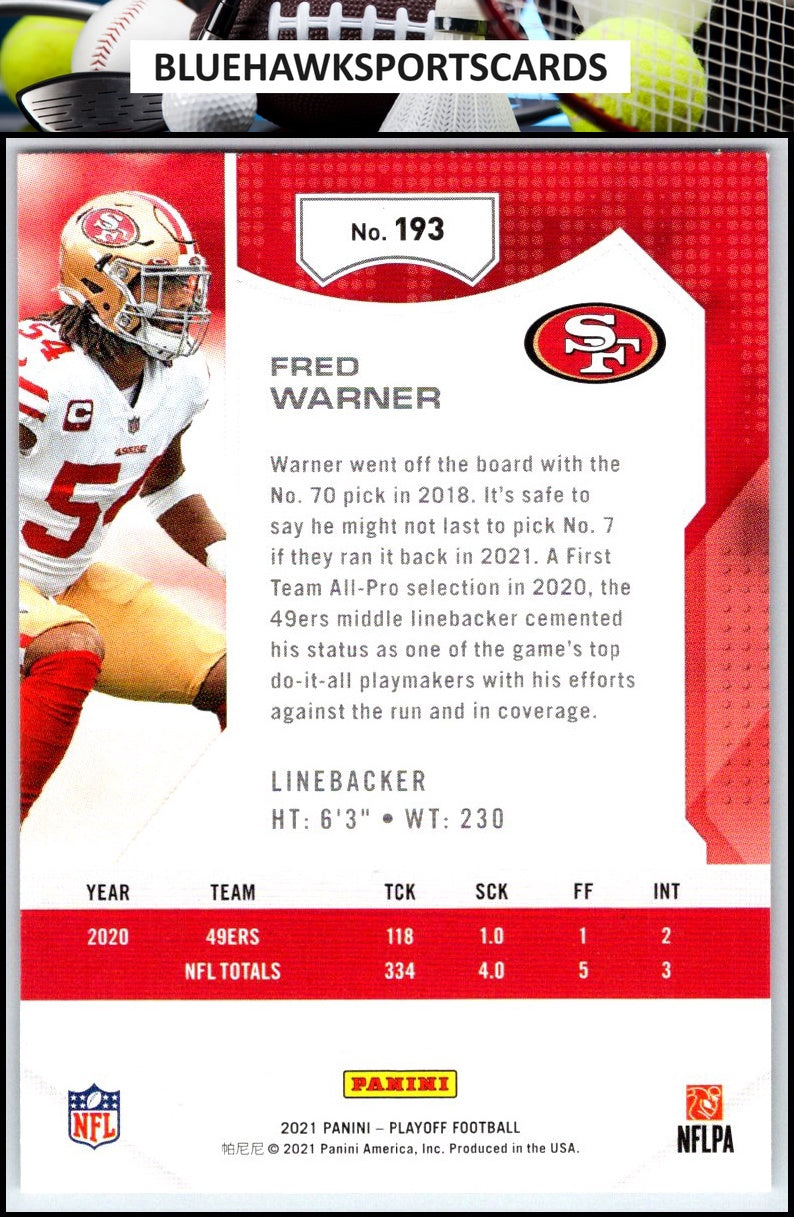2021 Panini Playoff #193 Fred Warner