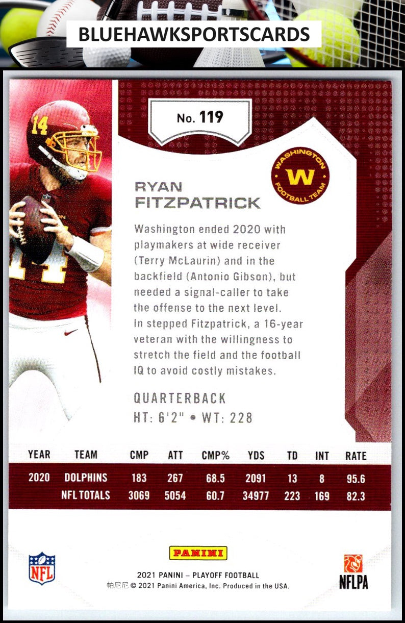 2021 Panini Playoff #119 Ryan Fitzpatrick