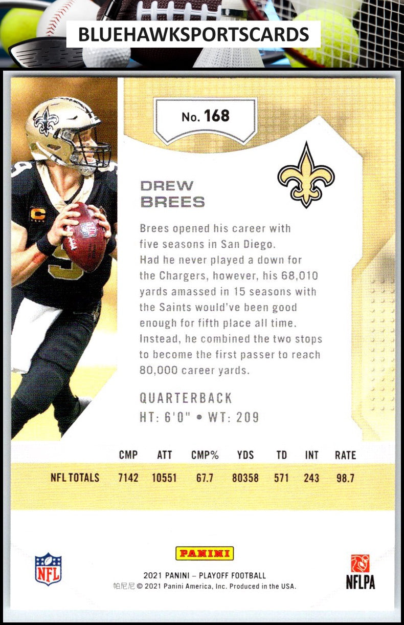 2021 Panini Playoff #168 Drew Brees