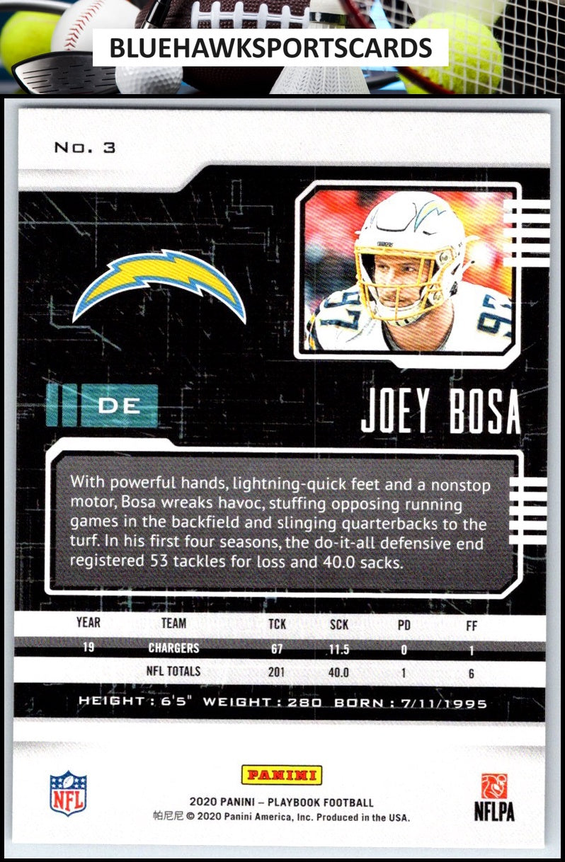 2020 Panini Playbook #3 Joey Bosa