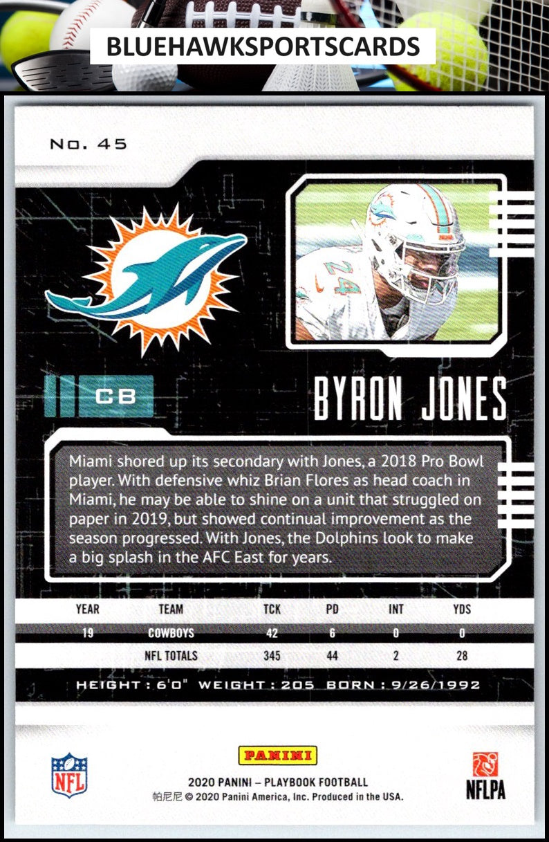 2020 Panini Playbook #45 Byron Jones
