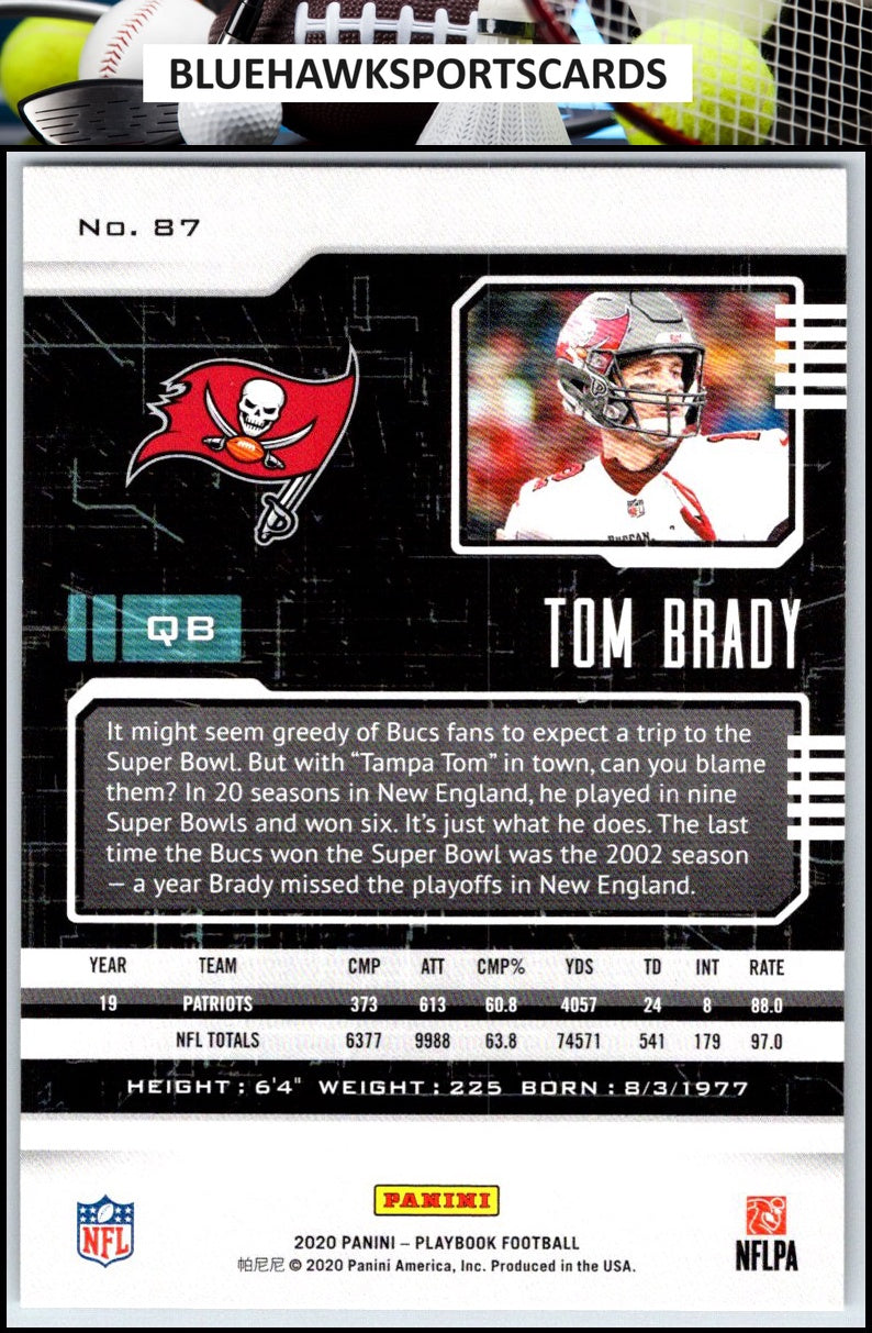 2020 Panini Playbook #87 Tom Brady