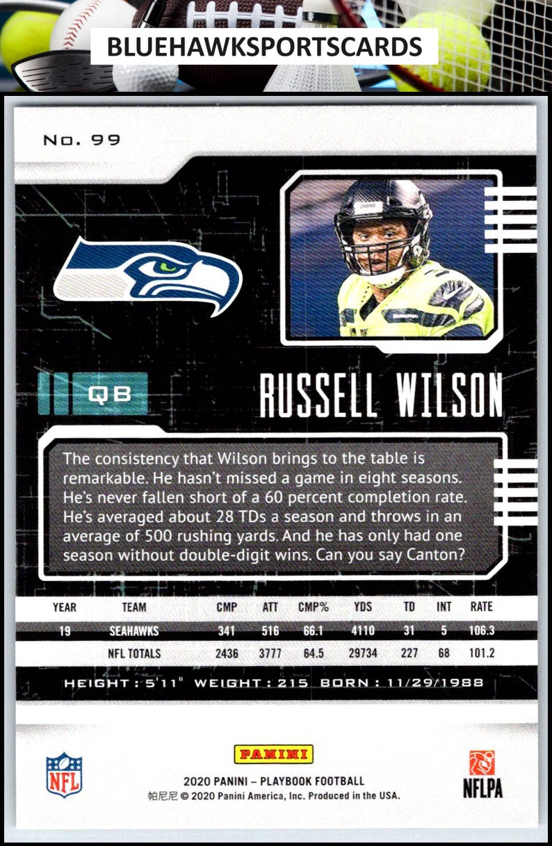 2020 Panini Playbook #99 Russell Wilson