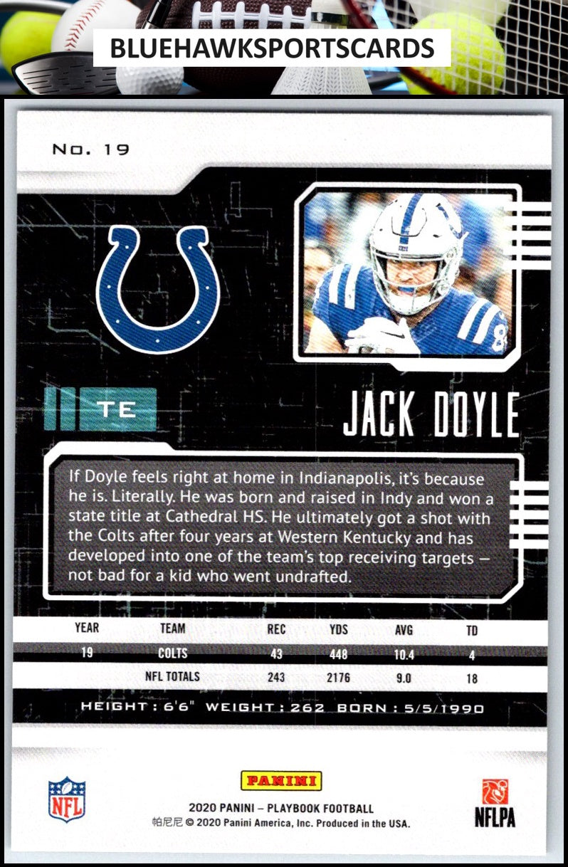 2020 Panini Playbook #19 Jack Doyle