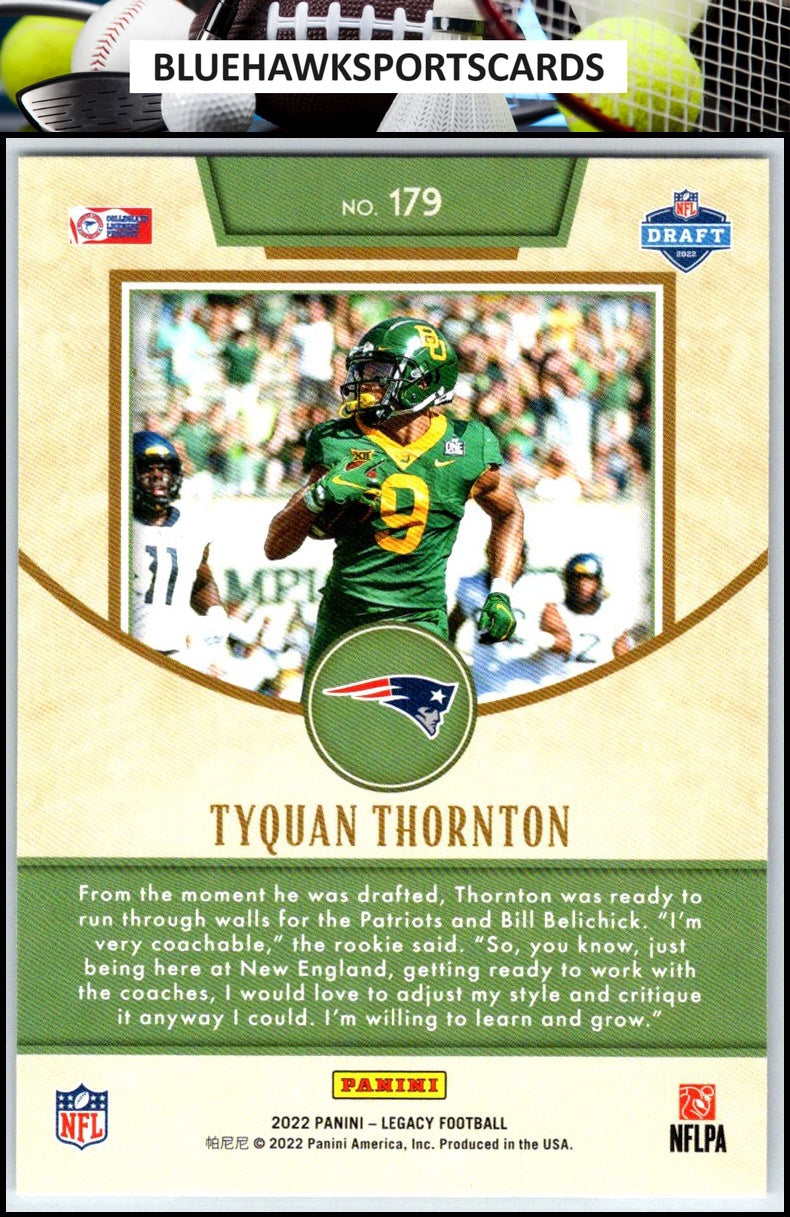 2022 Panini Legacy #179 Tyquan Thornton