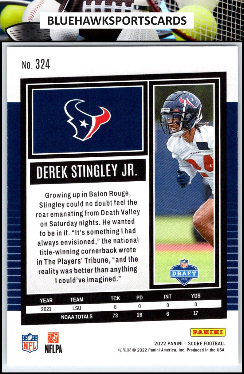 2022 Score #324 Derek Stingley Jr.
