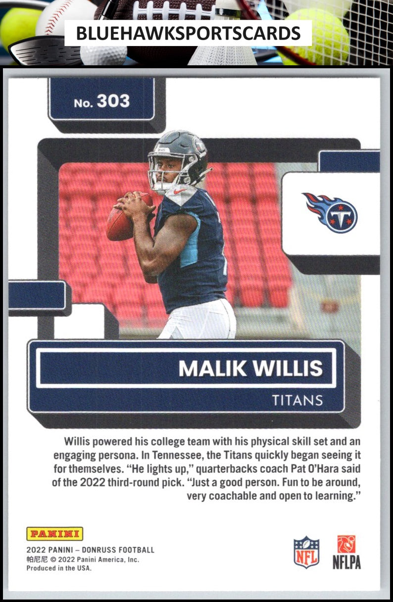 2022 Donruss #303 Malik Willis