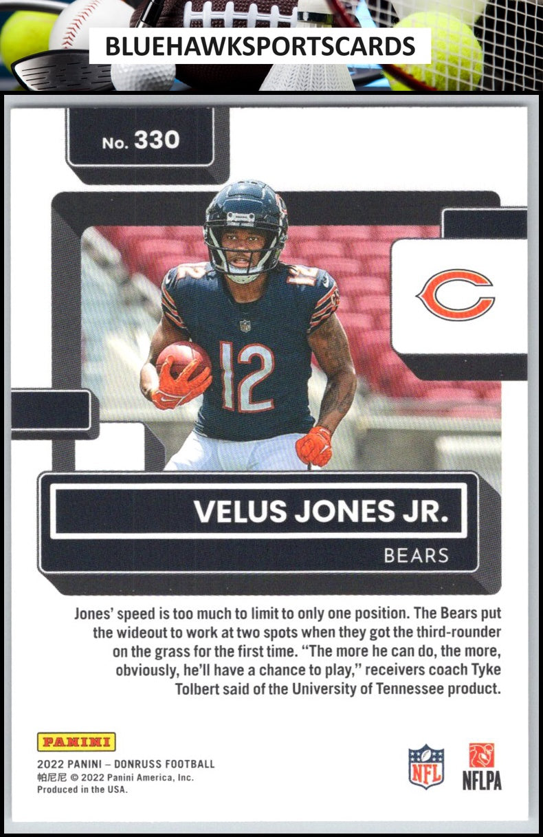 2022 Donruss #330 Velus Jones Jr.