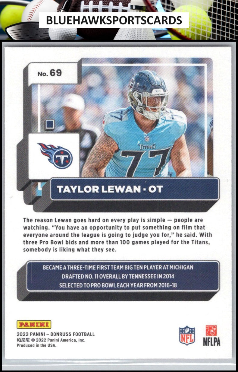 2022 Donruss #69 Taylor Lewan Red Press Proof