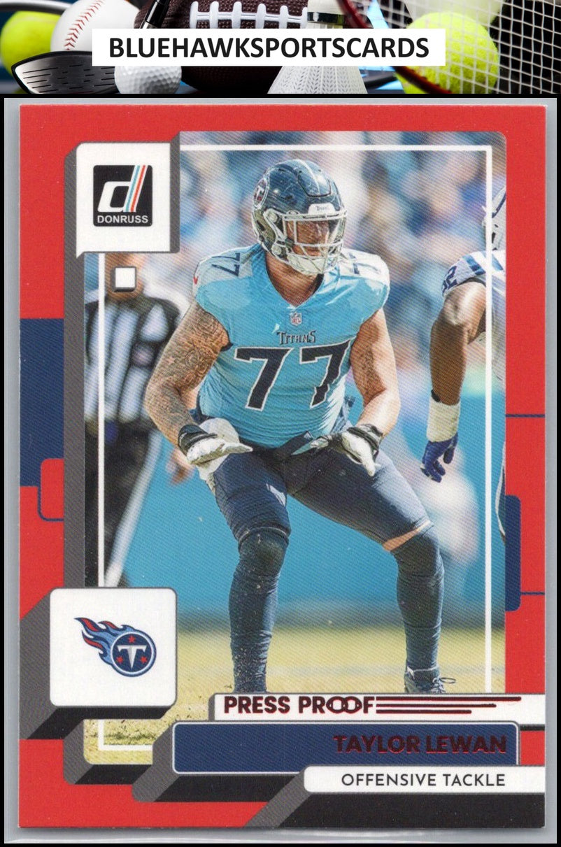 2022 Donruss #69 Taylor Lewan Red Press Proof