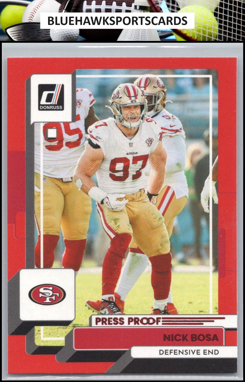 2022 Donruss #27 Nick Bosa Red Press Proof
