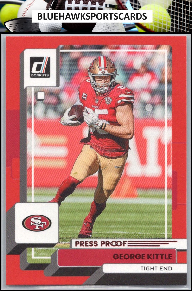 2022 Donruss #24 George Kittle Red Press Proof