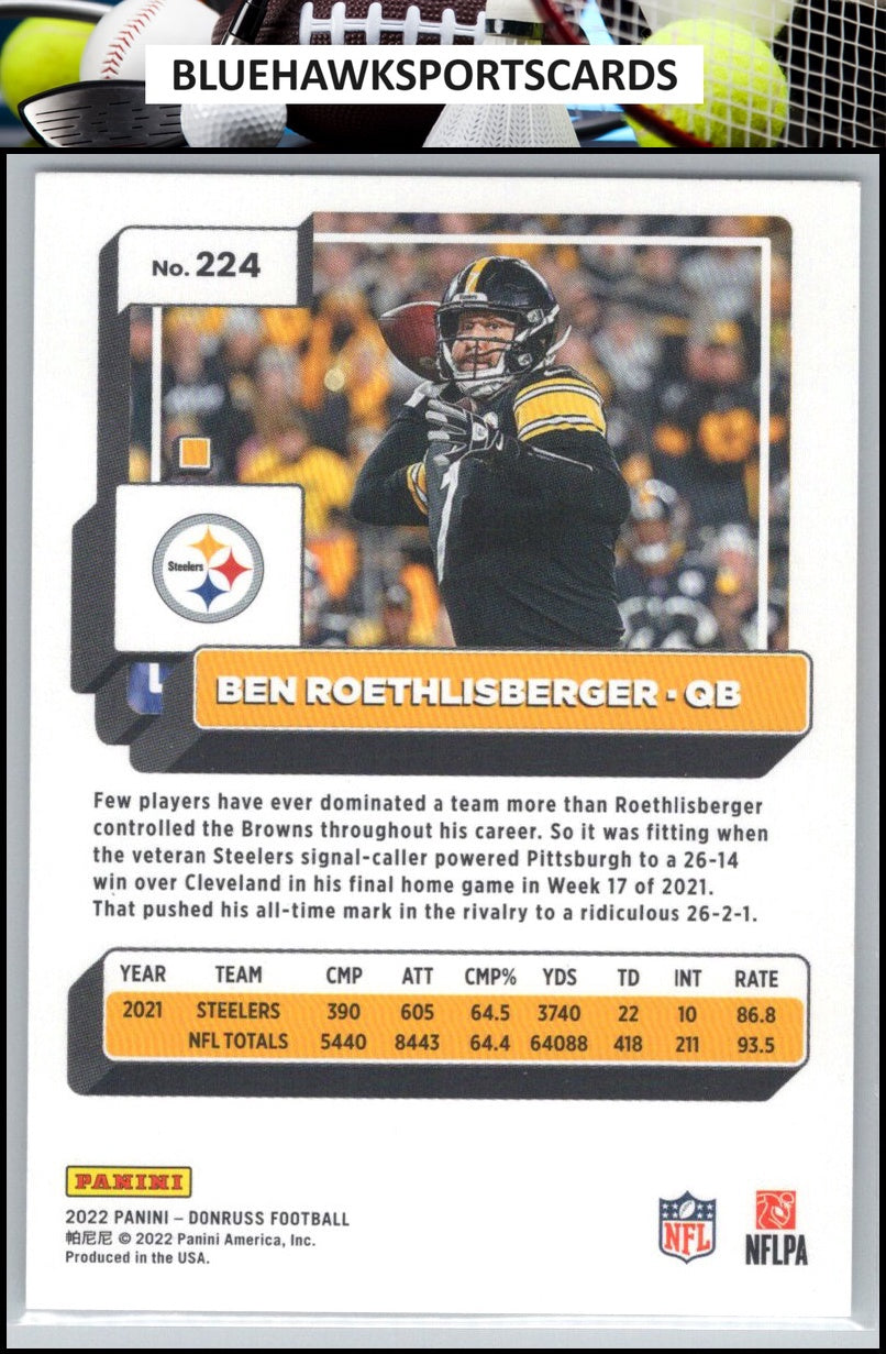 2022 Donruss #224 Ben Roethlisberger