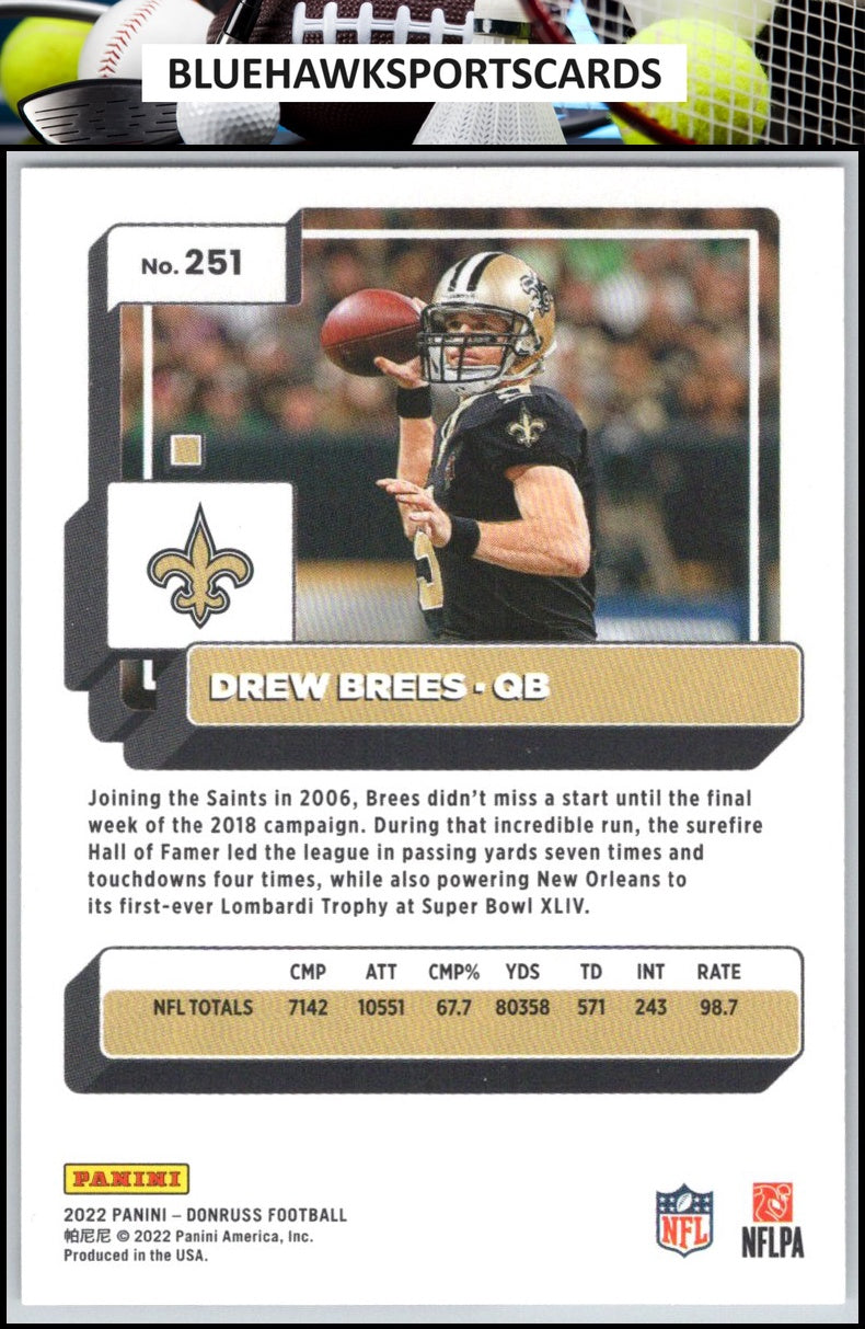 2022 Donruss #251 Drew Brees