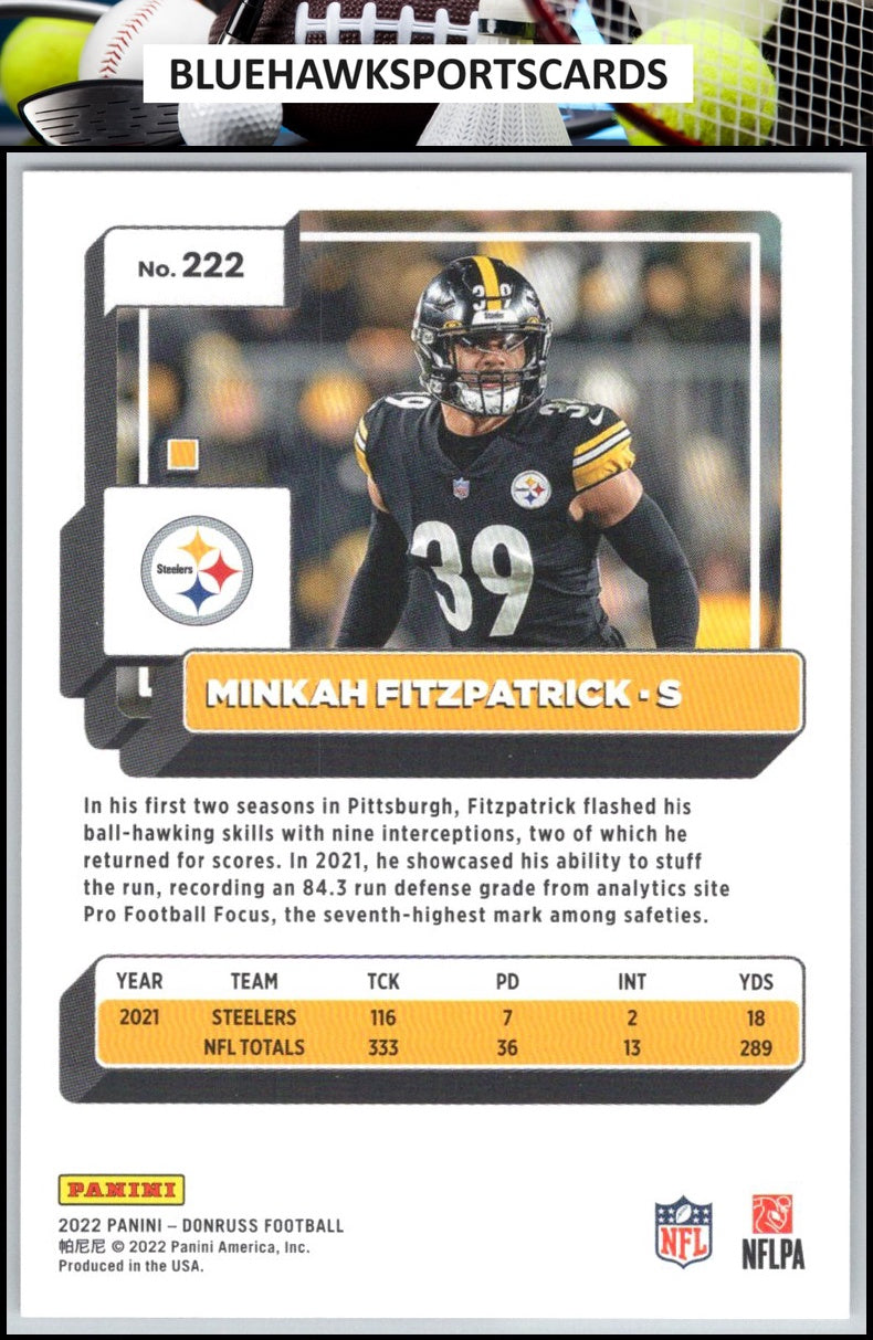 2022 Donruss #222 Minkah Fitzpatrick