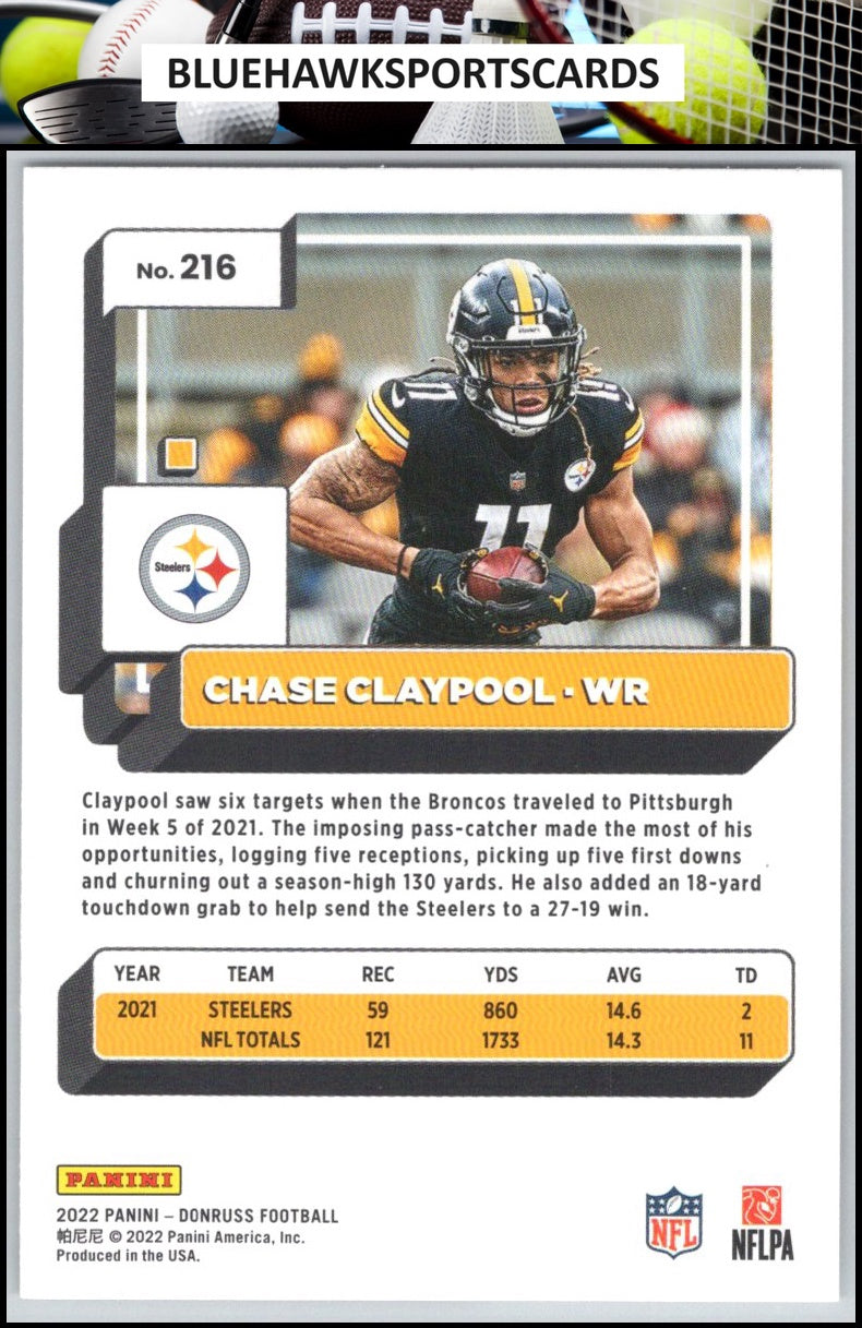 2022 Donruss #216 Chase Claypool