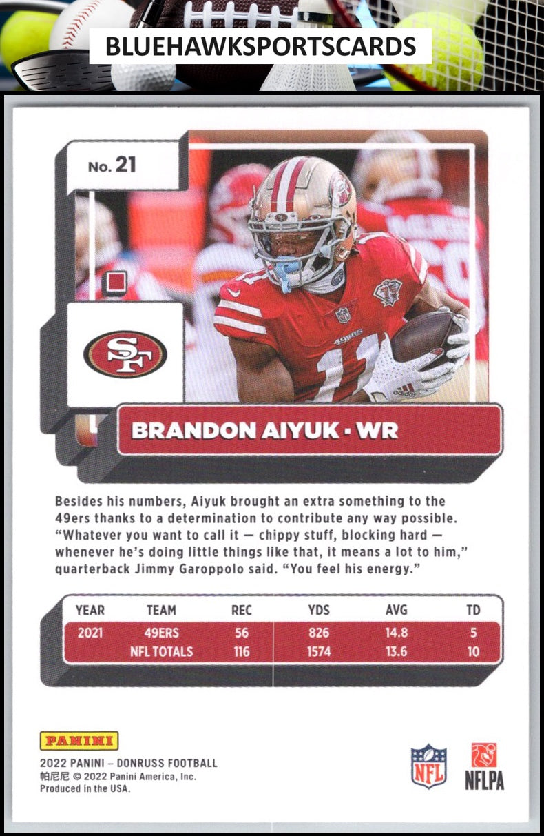 2022 Donruss #21 Brandon Aiyuk