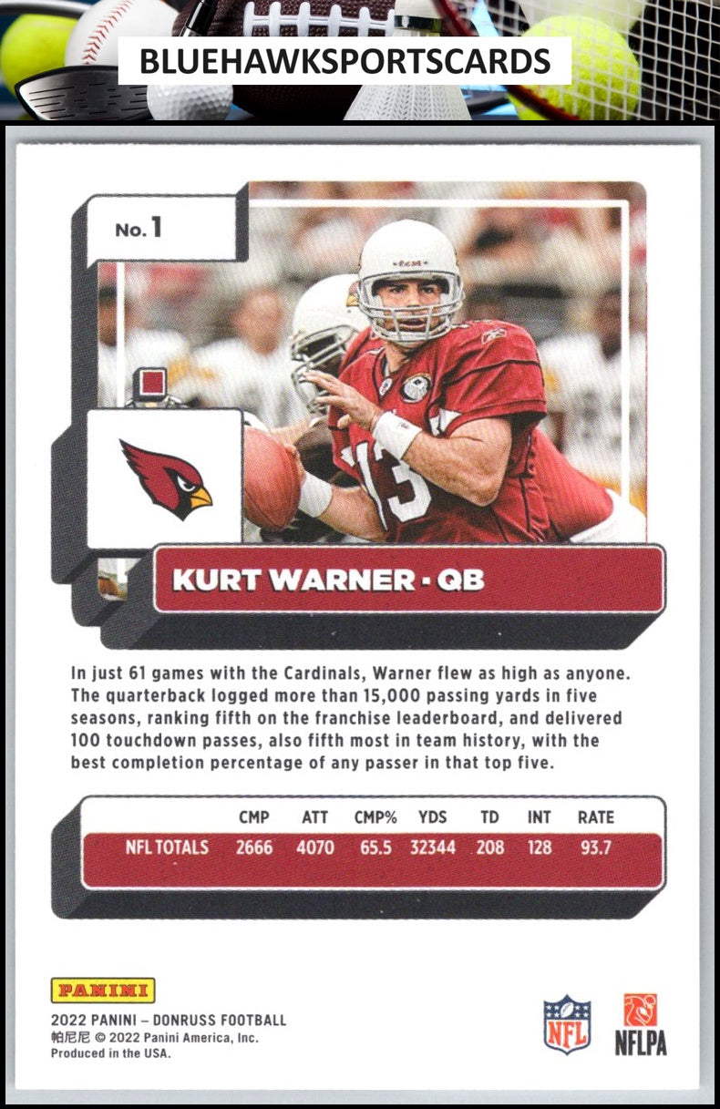 2022 Donruss #1 Kurt Warner