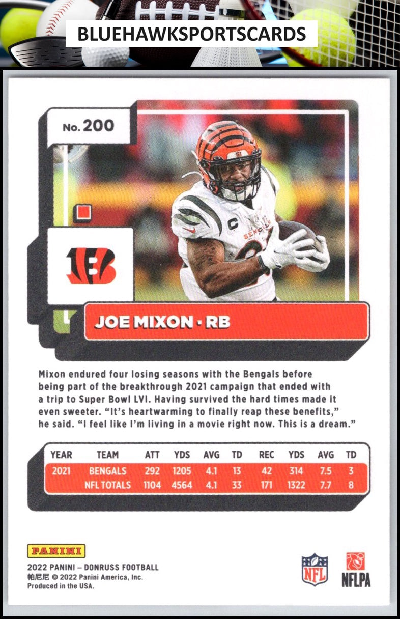 2022 Donruss #200 Joe Mixon