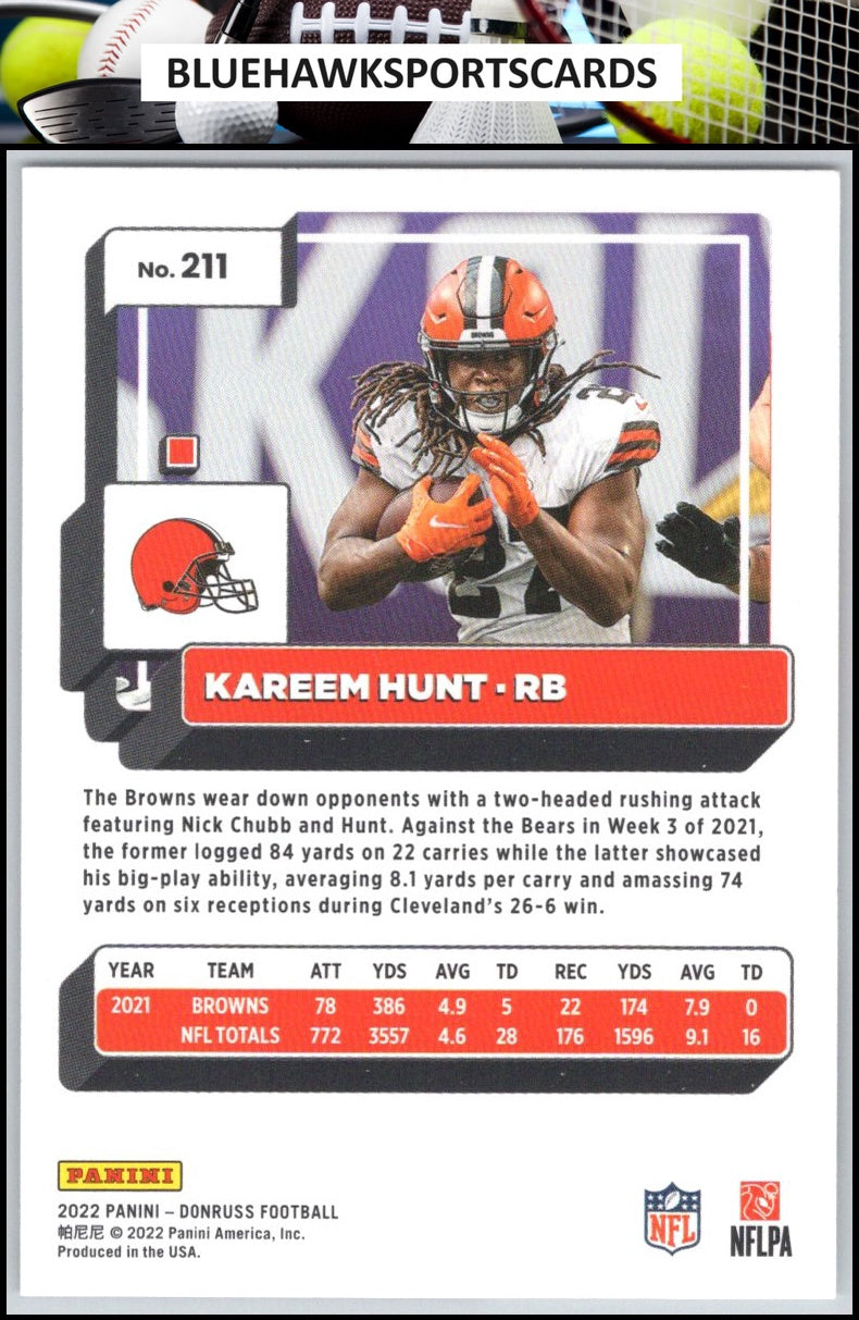 2022 Donruss #211 Kareem Hunt