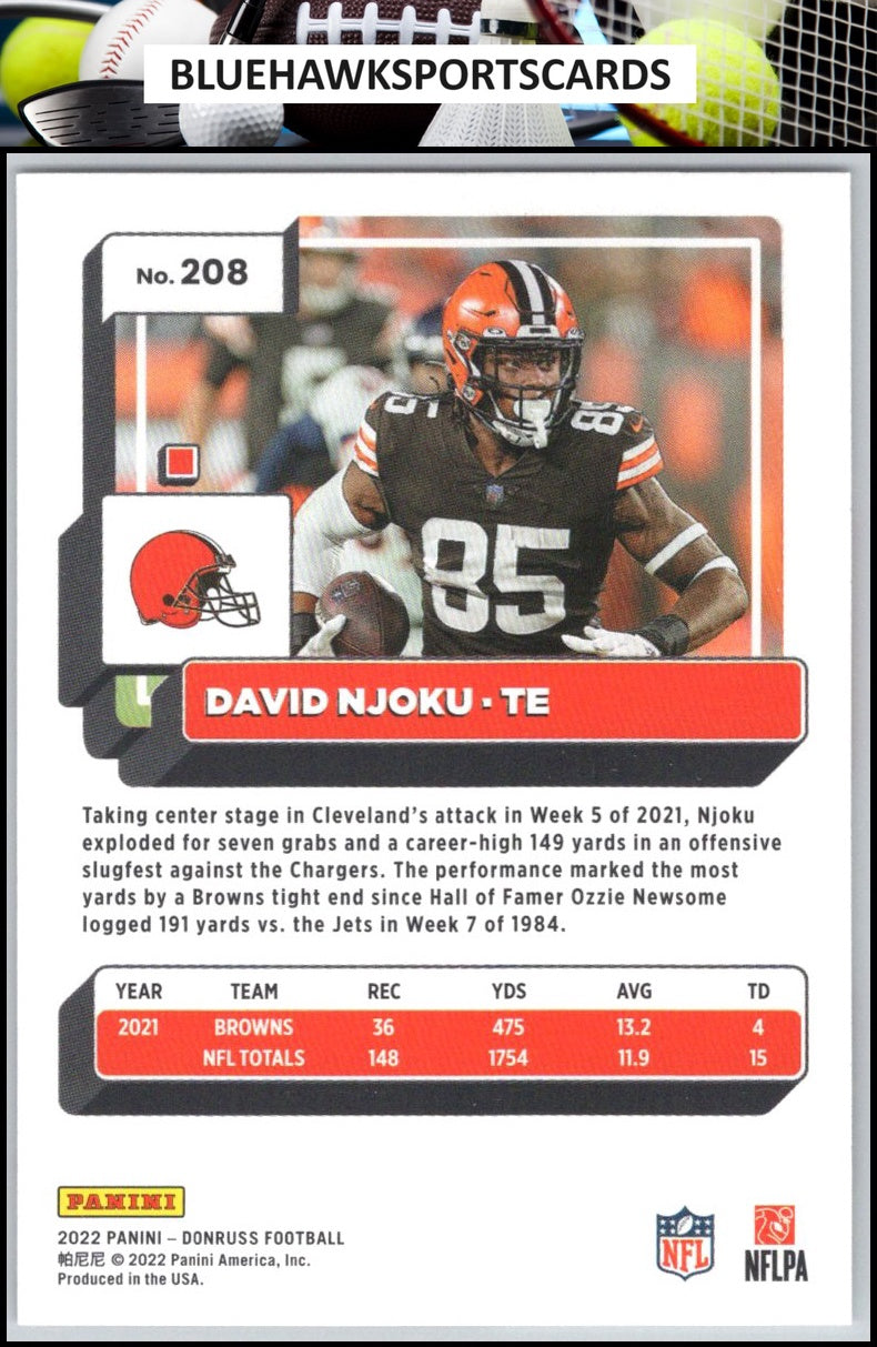 2022 Donruss #208 David Njoku