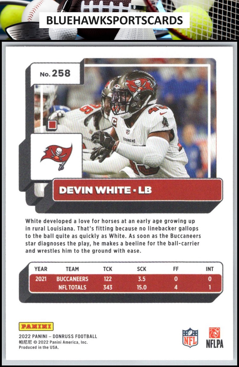 2022 Donruss #258 Devin White