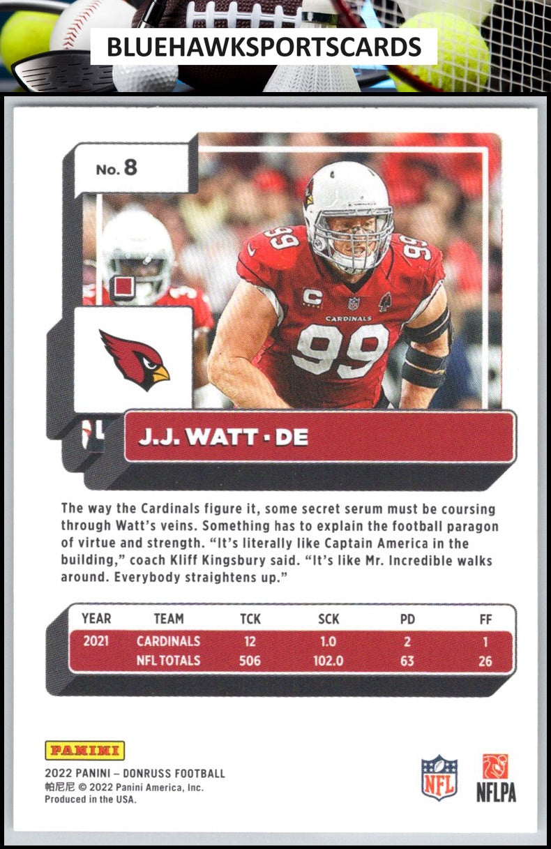 2022 Donruss #8 J.J. Watt