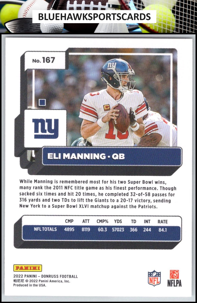 2022 Donruss #167 Eli Manning