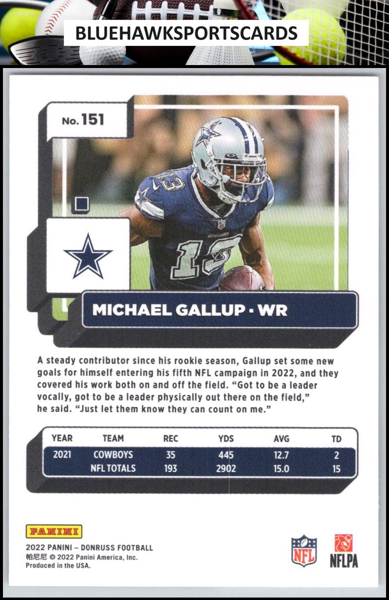 2022 Donruss #151 Michael Gallup