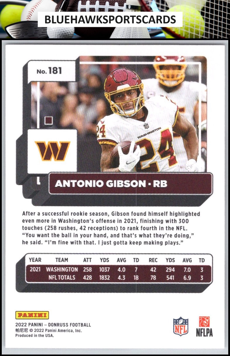 2022 Donruss #181 Antonio Gibson