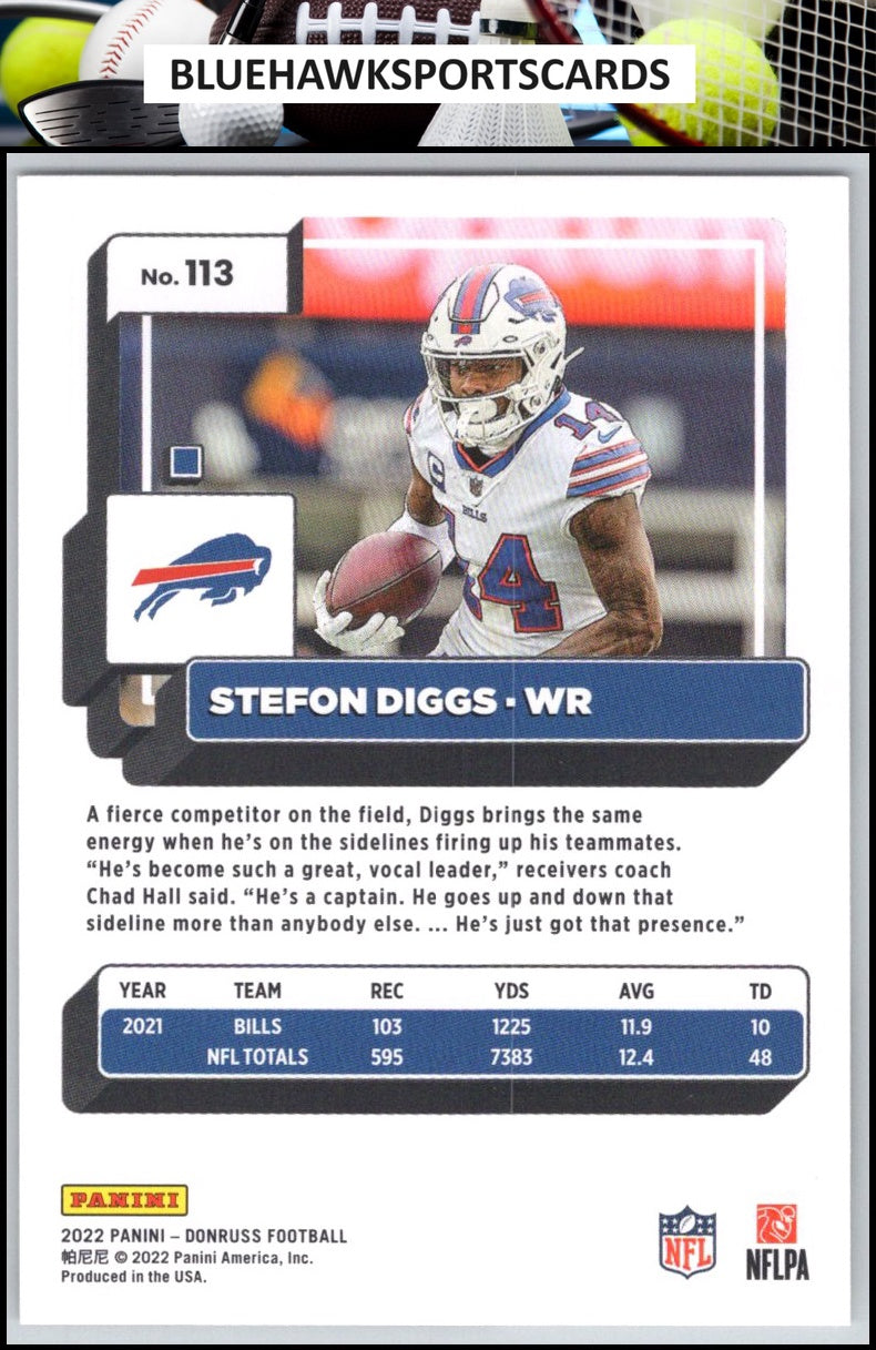 2022 Donruss #113 Stefon Diggs