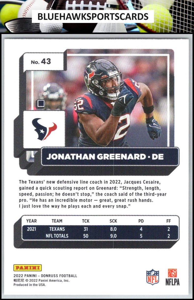 2022 Donruss #43 Jonathan Greenard