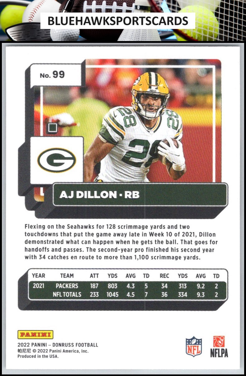 2022 Donruss #99 AJ Dillon