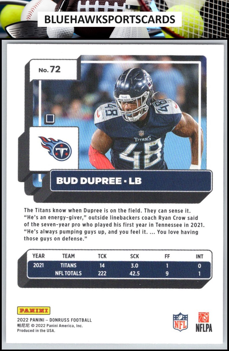 2022 Donruss #72 Bud Dupree