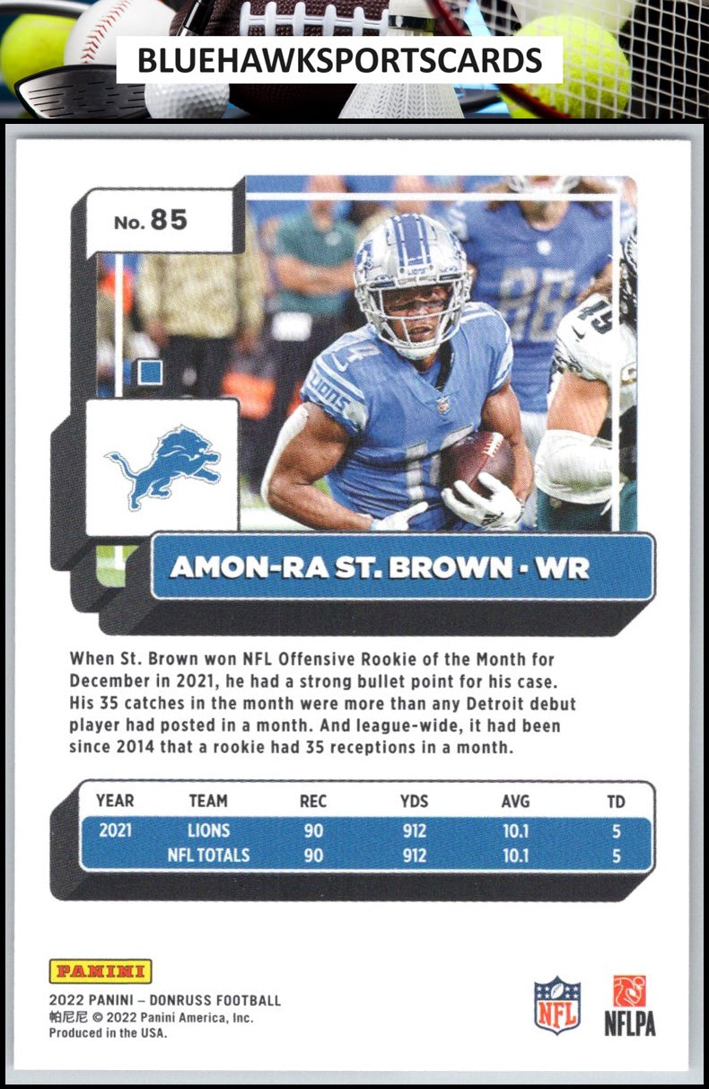 2022 Donruss #85 Amon-Ra St. Brown