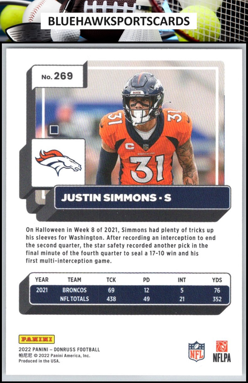 2022 Donruss #269 Justin Simmons