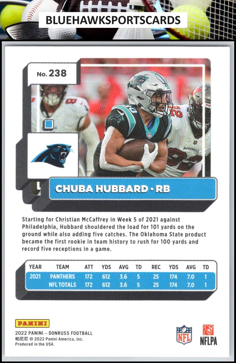 2022 Donruss #238 Chuba Hubbard