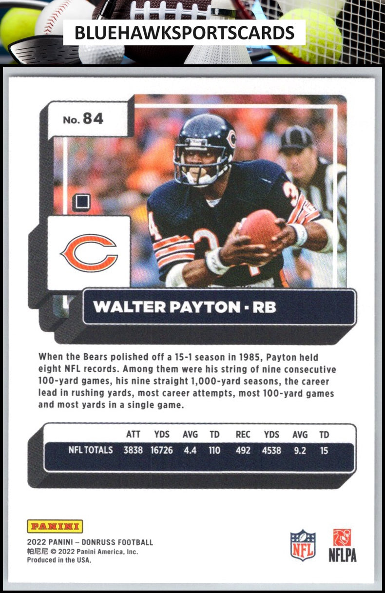 2022 Donruss #84 Walter Payton